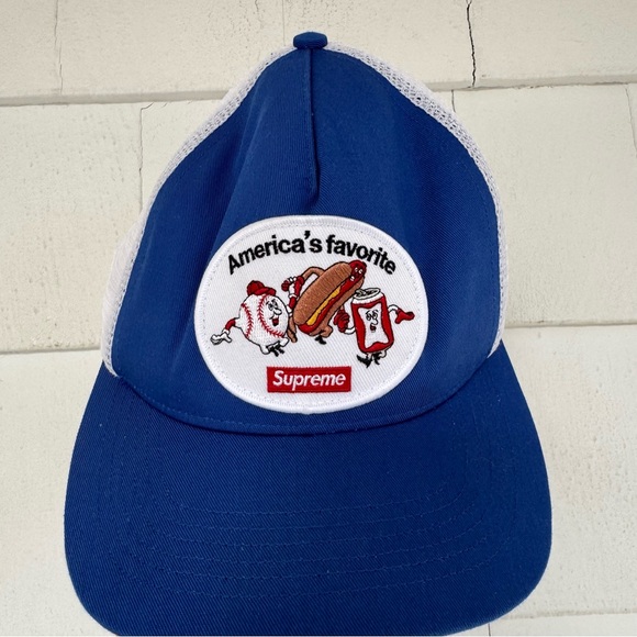 Supreme America's Favorite Mesh Back 5-Panel Hat Royal Blue Colorway